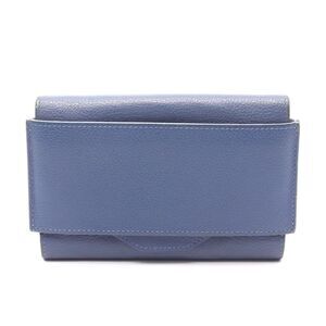 Hermes Passant Compact Bifold Wallet Blue